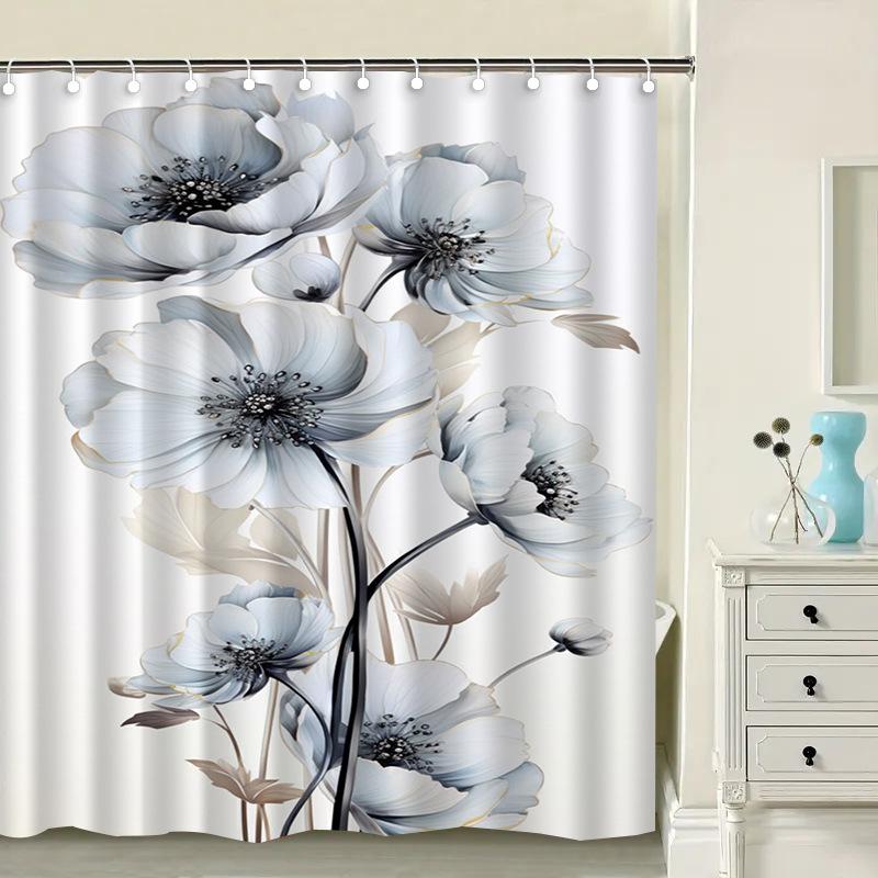 

Colored Rhombus Washable Dirt-Resistant Shower Curtain Shower Head Waterproof Polyester Bath Curtain For Home Decor Accessories W60H190(CM)-1 Pcs