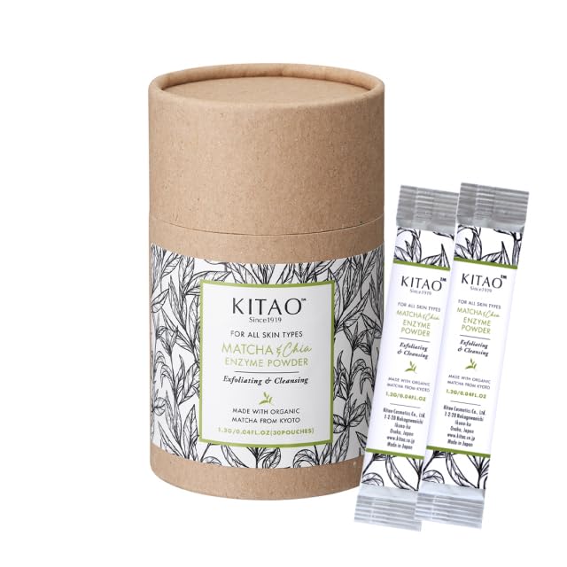 

KITAOMATCHA Стиральный порошок 30 Очищающий энзим для лица для пор кожи лица Органический Специальный для пор для чувствительной кожи (1-месячный запас) 1.2г, Пакетики, Порошок,