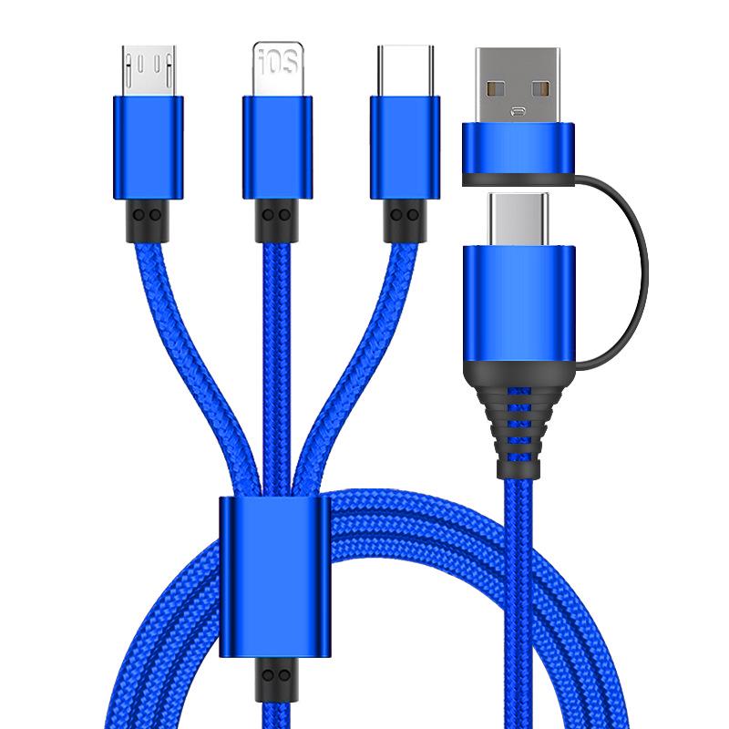 A+C 3-in-1 Fast Charging Cable: Compatible with Apple, Huawei, and Type-C Devices