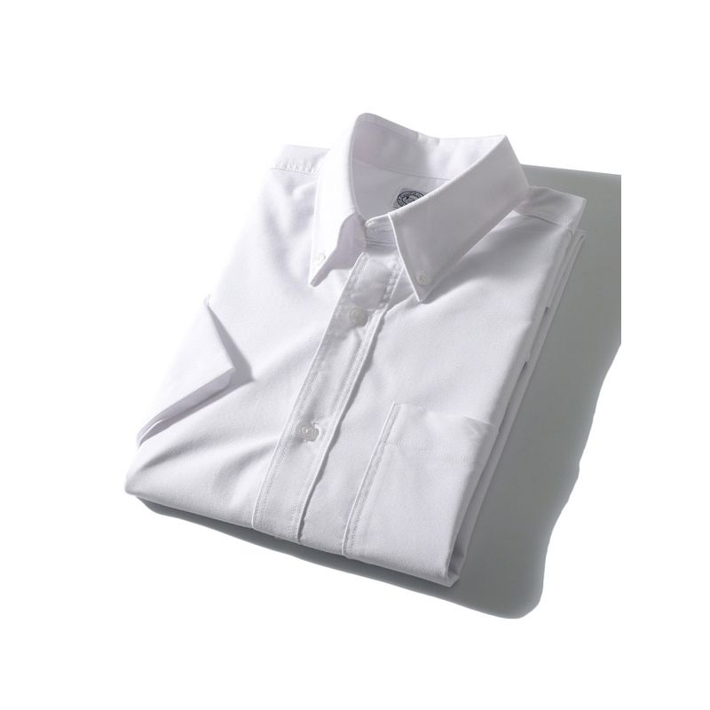 Export to Domestic Sales Orders Exported to Japan Japan fashion Casual All-matching Oxford Cloth White Shirt Short sleeve Men's Summer Men's Shirt