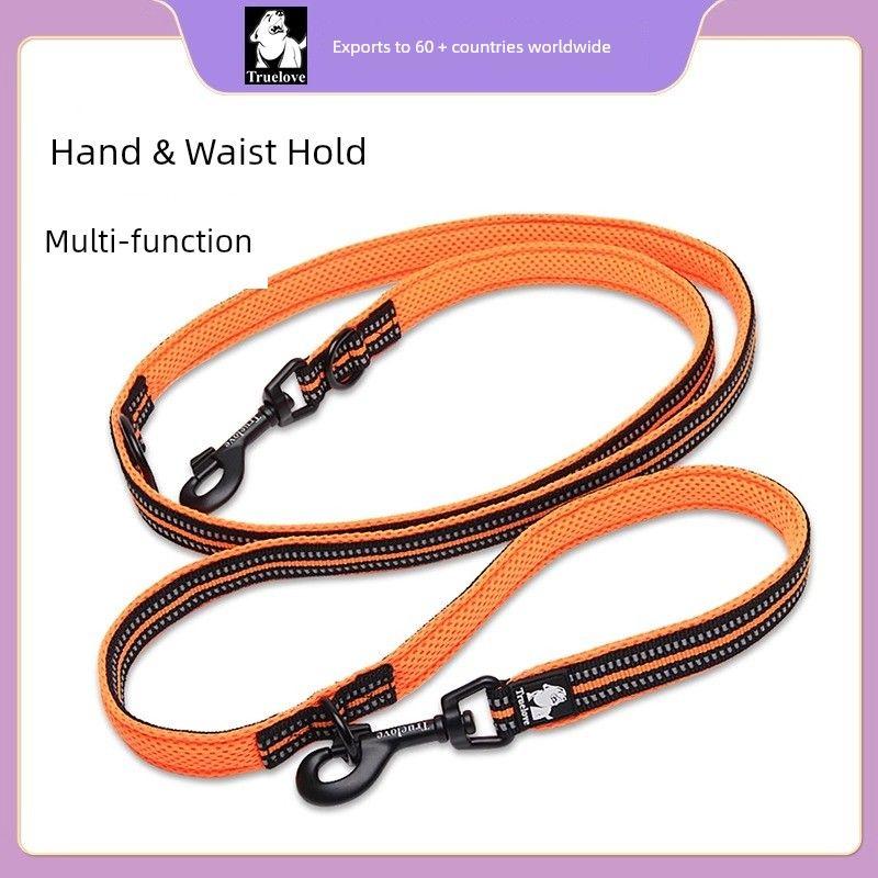 

Truelove Multifunctional Dog Hand Holding Rope Double-Ended Traction Rope Hand Holding Rope Dog Leash Crossbody Running Dog Leash Pet Supplies S Orange