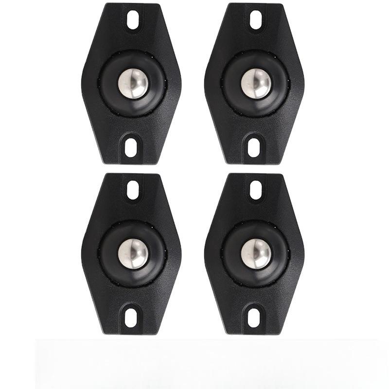 

4 шт./компл. вращающийся ящик для хранения, шариковый ролик, универсальный мусорный бак, нижний колесный шкив, самоклеящиеся мебельные ролики Diamond steel ball 4PC чёрный