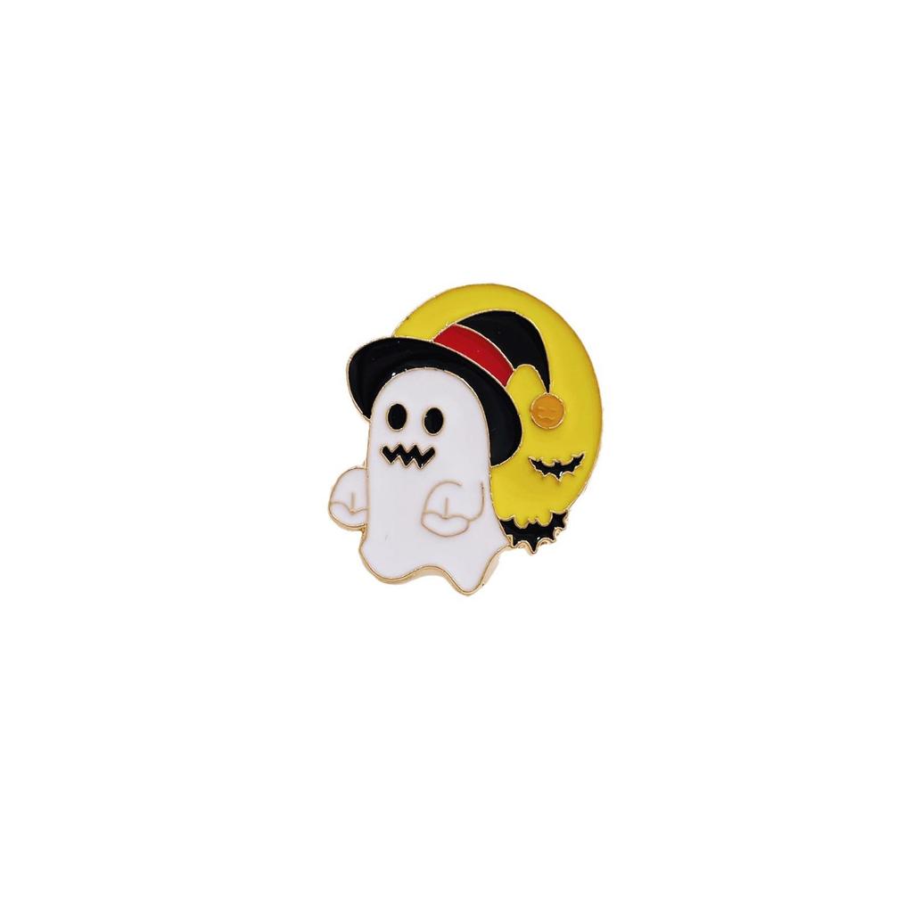 Halloween Cartoon Pumpkin Ghost Skull Metal Brooch - Funny & Cute Pin for Men and Women