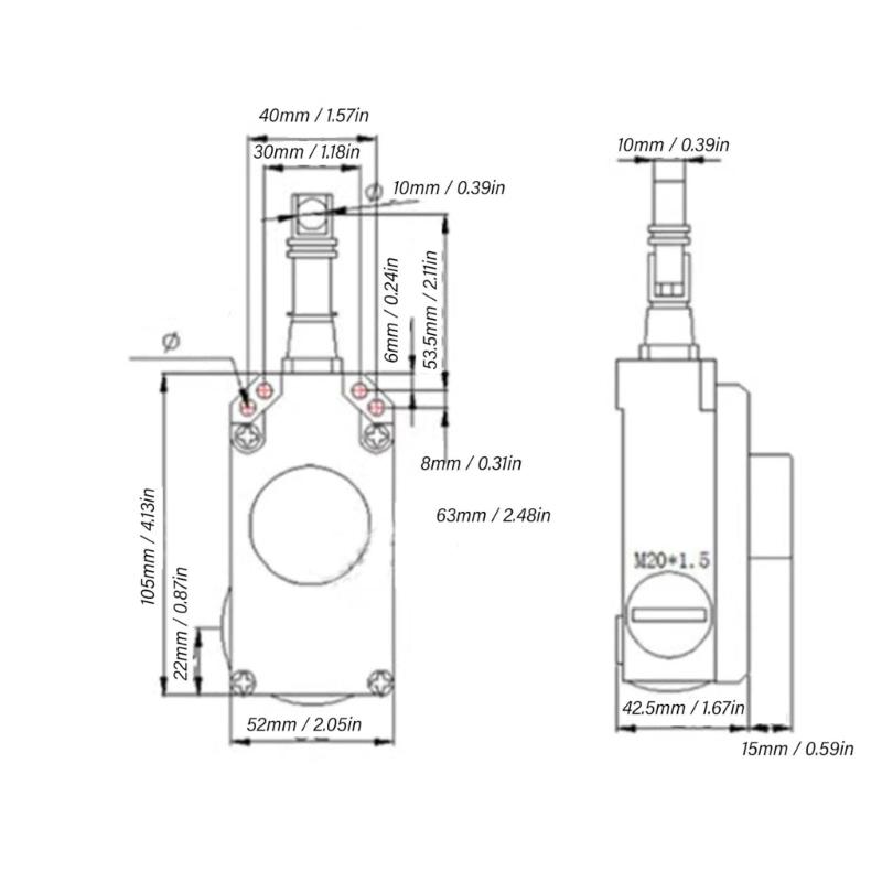 24-380V Emergencies Pull Cord Switches Replacement Unidirectional Manual Single Way Rope Pull Switches Enduring