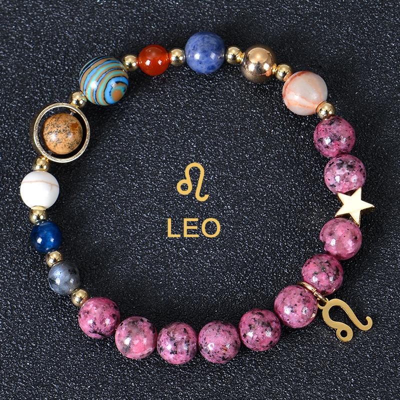 Eight Planet And Twelve Constellations Natural Stone Bracelets Matte Stone Bead Bracelet Planet 12 Constellations Bracelet