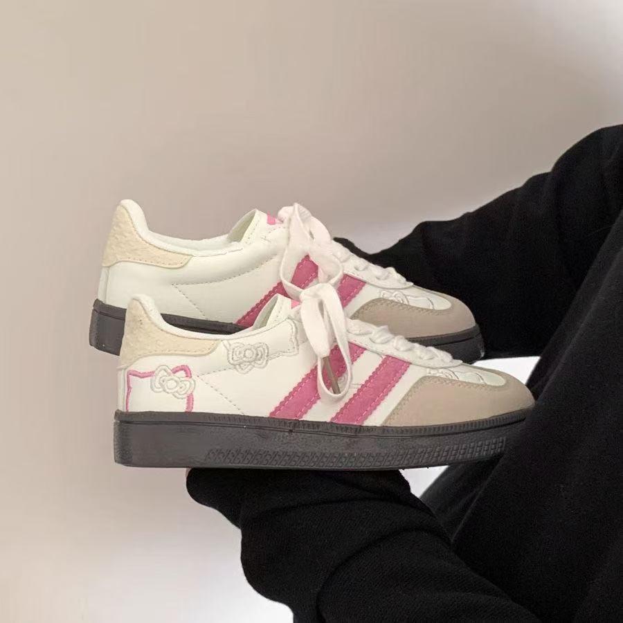 Popular leather board shoes women's 2025 spring and summer new versatile Korean platform white shoes niche shoes German training shoes