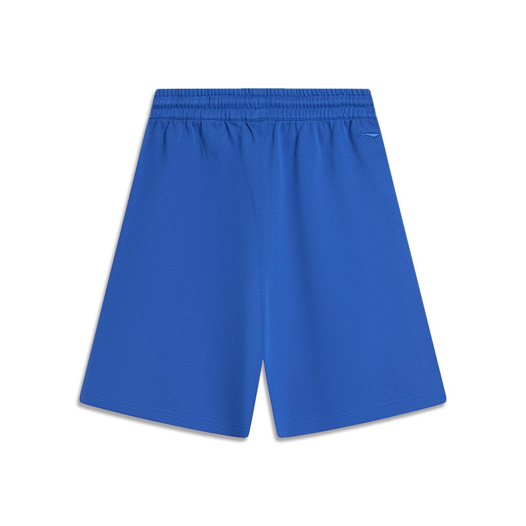 Li Ning X Disney Monsters University Collaboration Color Block Lace-Up Loose Fit Casual Shorts Men Shorts Bright-Blue AKSU489-1