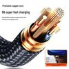 120W Transparent Braided Super Fast Charging Cable, Dual Type-C & Apple PD Compatible, for Huawei, Cross-border Style