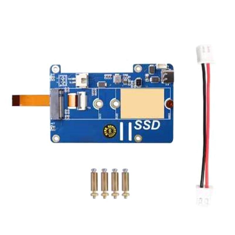 MPS2280P PCIe M.2 SSD Expansion Board for RPi 5 with M.2 mKey Connection, NVMe SSD Support and Double LED Indicators