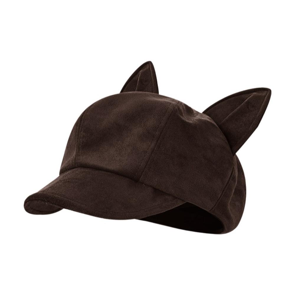 Elegant Cat Ears Shape Cat Ears Berets Woolen Fabric Cute Design Newsboy Hat Japanese Style Retro Berets Casual Occasions