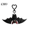 Flying Bat Keychain Plush Black Gothic Transformable Key Ring Pendant Keyring Backpack Bag Purse Charm Halloween Gift for Lovers