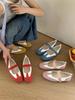 IPPEUM Red Mary Janes Shoes Women Daily Cute Ballet Flats For Girls Ballerina Sneakers Shoes