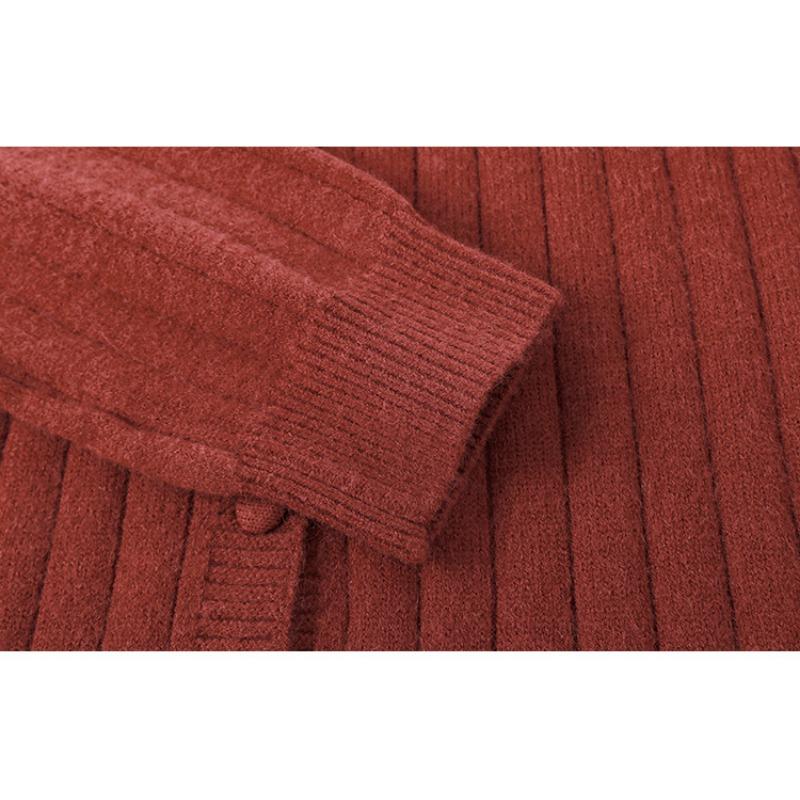 Större Storlek Tre-dimensionella Blommor Toppar Damtröja Höst och Vinter Casual Stickad Cardigan Ytterplagg