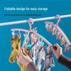 Rotating Multifunctional Clothes Drying Rack with 12 Clips for Socks, Underwear, and Pants