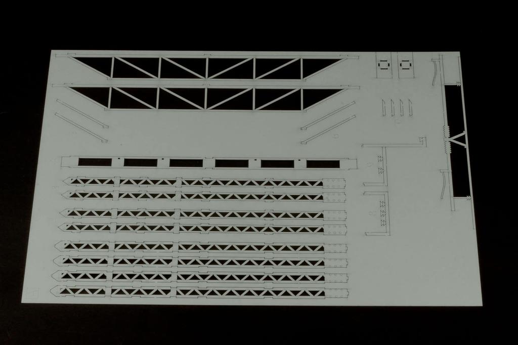 PLUMPMOA Spur H Oberleitung Papierdiorama Zubehör 1/80 Mast, grau, unmontiert, Bausatz, MS068,