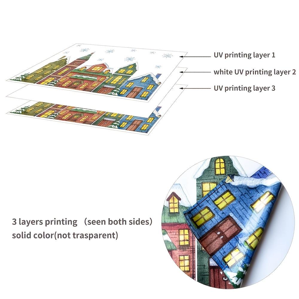 Nálepka "Veselé Vánoce" - Statická přilnavost, & Žáruvzdorná, Opakovaně použitelná, Slavnostní okenní dekorace | Vánoční dekorace
