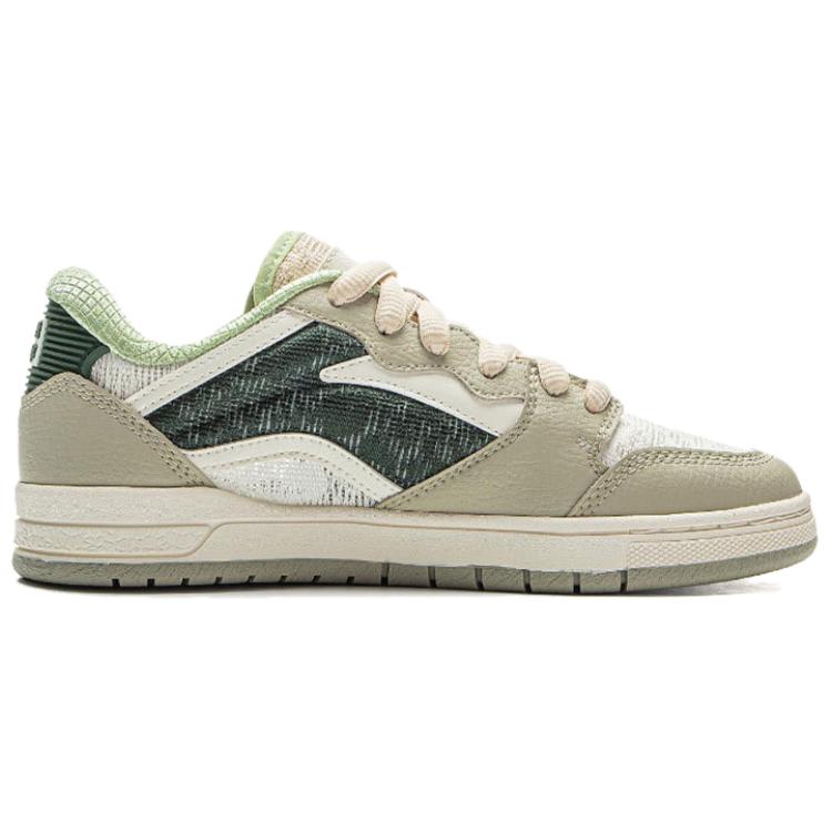 New LiNing Anti Slip Wear Resistant Low Top Skateboard Shoes Women's Green AEPV034-1