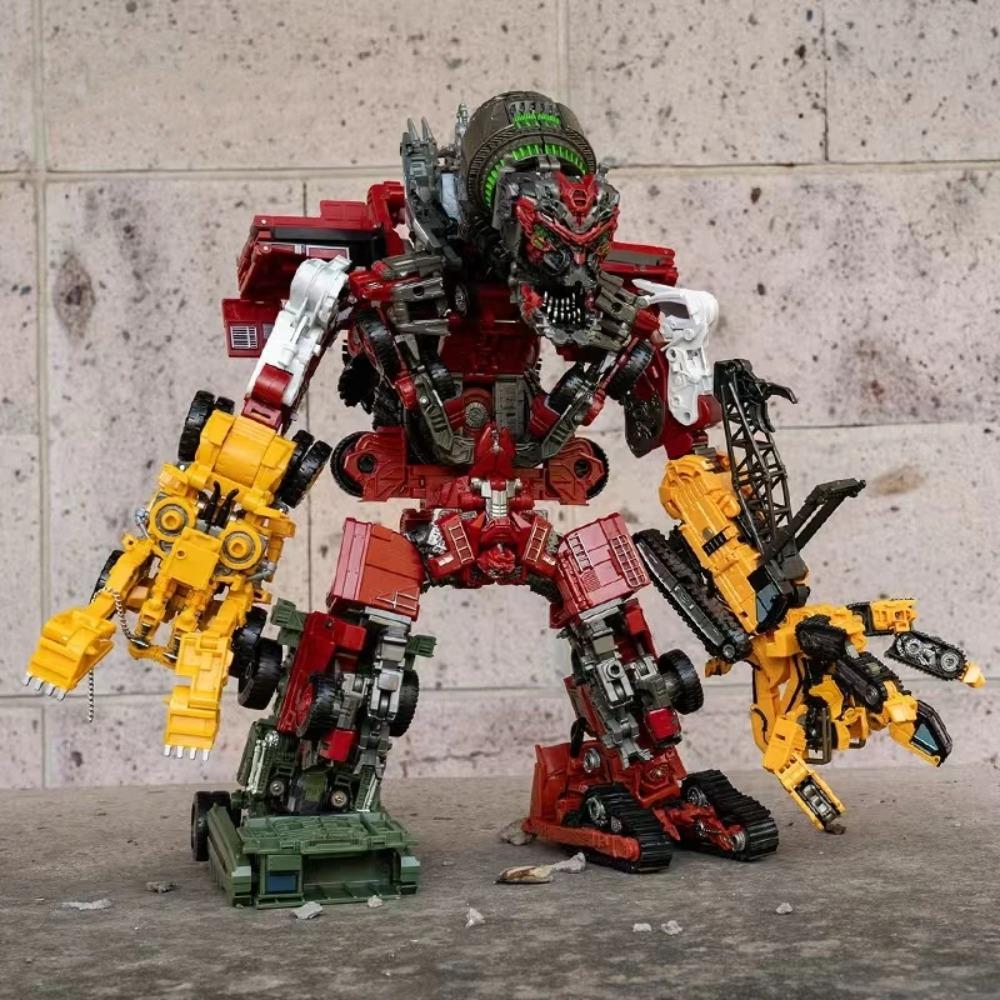 AOYI Cool 8 IN 1 Transformation Devastator Toys Boy Anime Hook Action Figures Robot Car Engineering Vehicle Model Kids H6001-8B