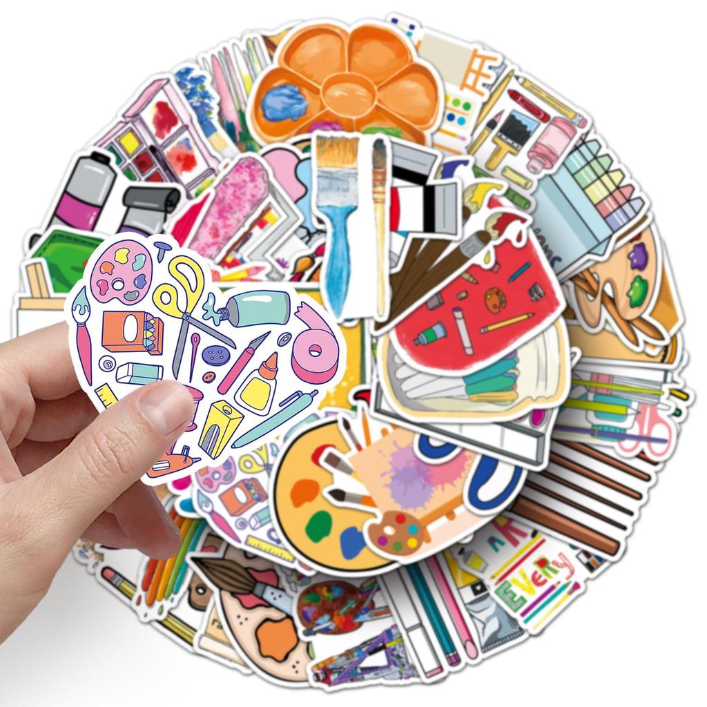 50 Waterproof Cartoon Graffiti Stickers for Journaling and Resin Crafts