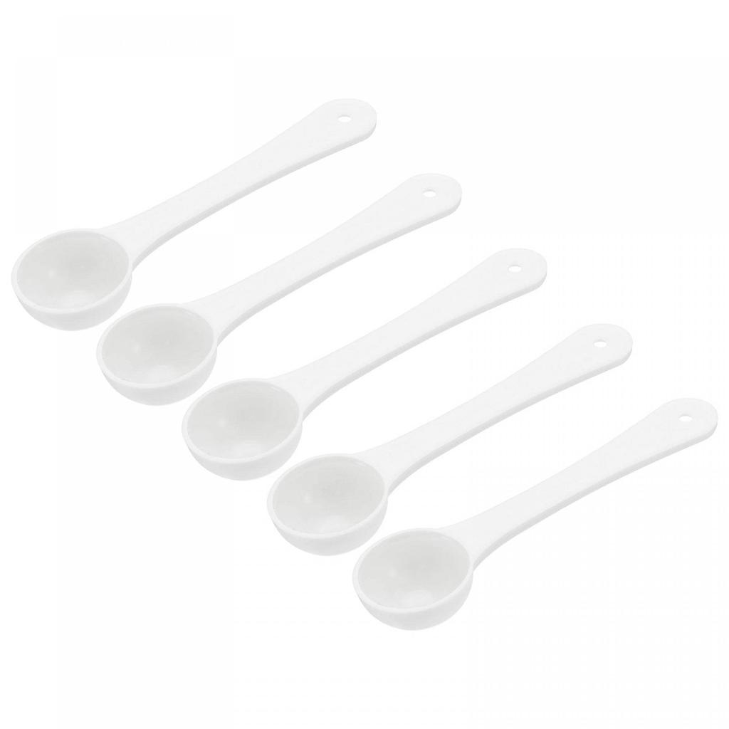 Uxcell Micro Spoons, 1-Gram Measuring Scoops, Plastic, Round Bottom, Mini Spoons with Hanging Hole, Home Kitchen Powder Measuring, Baking, 30 Pieces