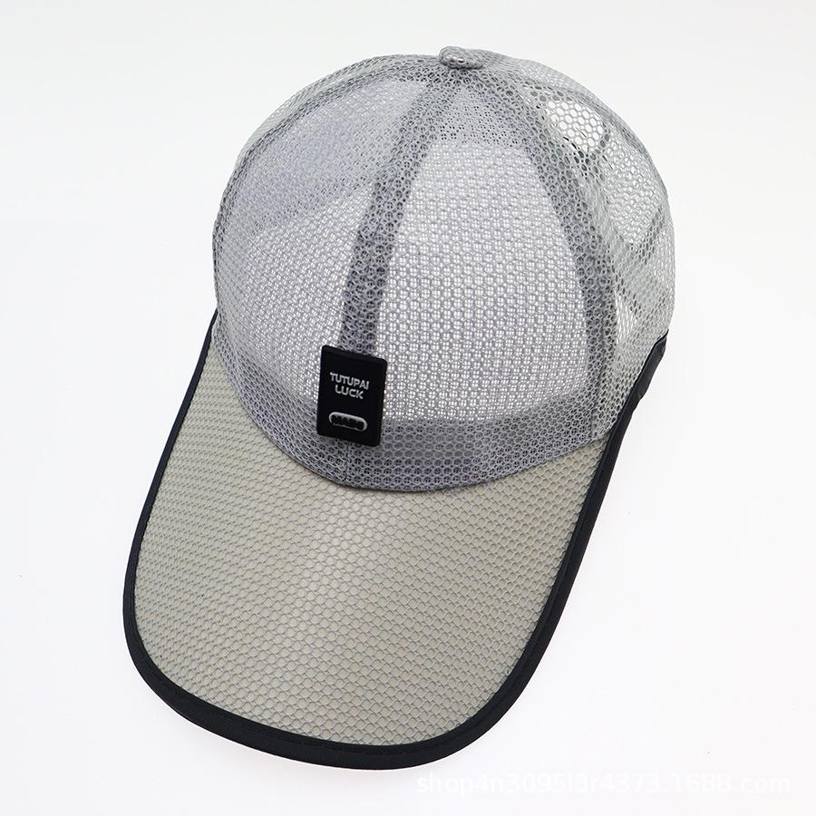 Sommer Schirmmütze für Herren Atmungsaktiver Sonnenhut für Damen Schlichte Angler Sport Baseballkappe mit großer Krempe