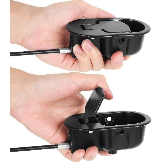 APACALI Recliner Pull Cable Replacement Set of 2, Universal Black Sofa Couch Recliner Release Cables with Metal Pull Handle fits Most Recliner