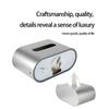 Modern Artistic LED Tissue Box Holder Large Opening Napkin Storage Box with Night Light for Smooth Pulling Enduring