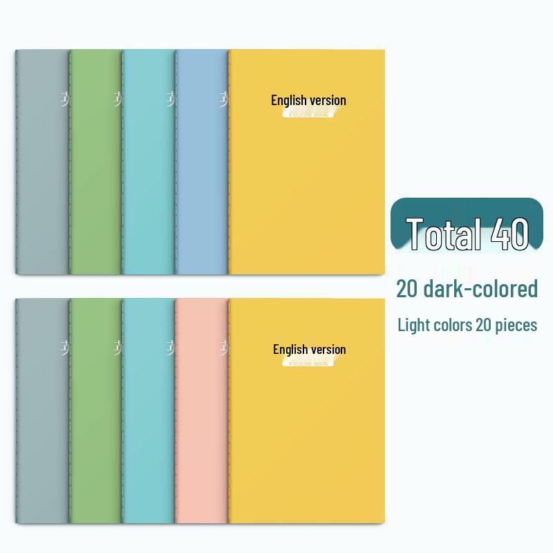 English Writing Notebook: Thickened Macaron Colors for Third Graders, High-Quality Homework Paper