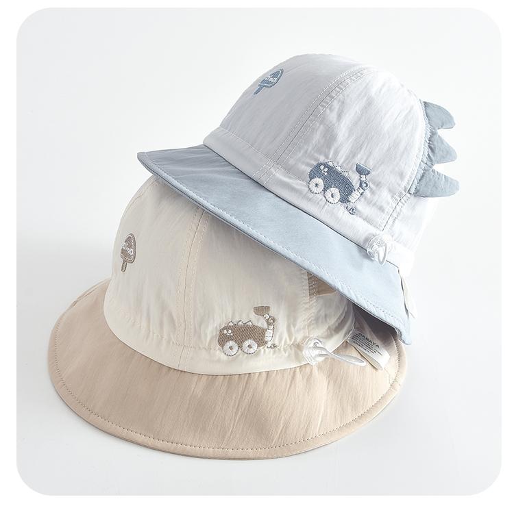 Spring and Summer Children's Hats, Pure Cotton, Outdoor Windproof and Sunshade, Student Basin Hats, Brim Sunshade, Fisherman Hats