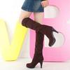 Elastic Frosted Fleece Tall Boots Spring and Autumn Women's Boots Leg Trimmer Over Knee Boots Knight Boots