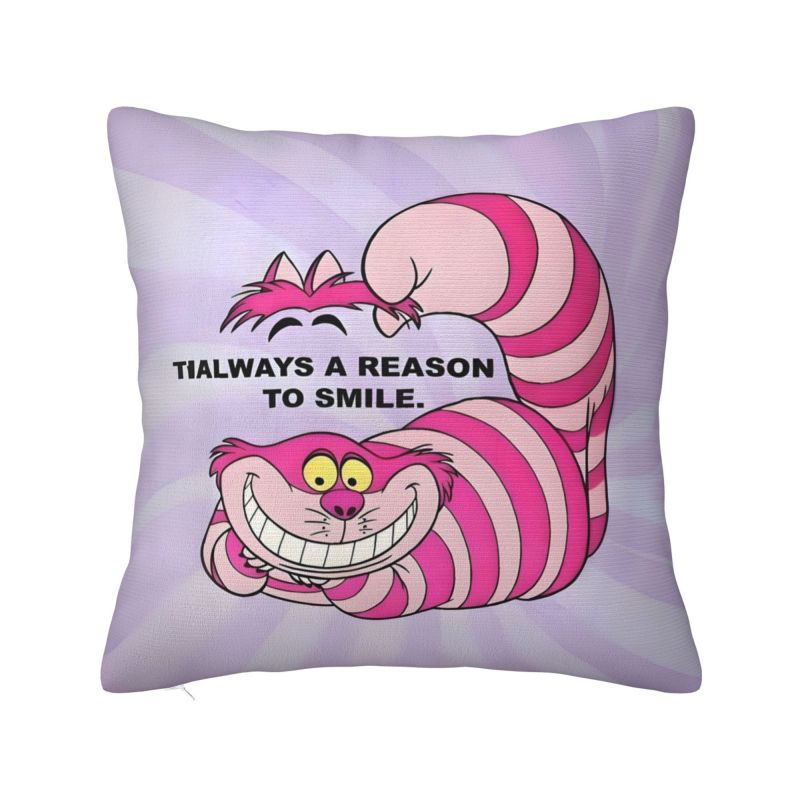 Federe Cuscino Personalizzate Disney Alice nel Paese delle Meraviglie Gatto dello Cheshire Divertente Velluto Lusso Decorazione Cuscino Salotto