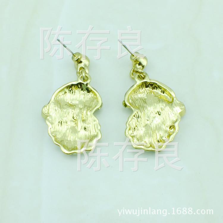 Red and White Enamel Santa Claus Earrings - Festive Fashion Jewelry