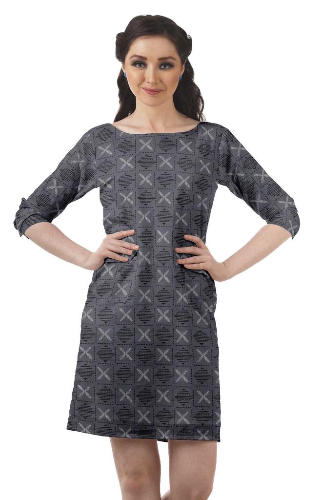 Moomaya 3 4 Sleeve Womens Summer Dresses Casual Shift Dress With Pockets