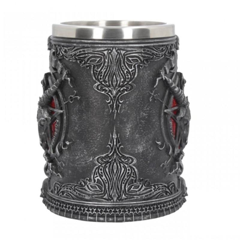 Pentagramm Horn Edelstahl Bierkrug 3D Krug Kaffee Bierkrug Getränke Mystisch Magisch Fächer Geschenk