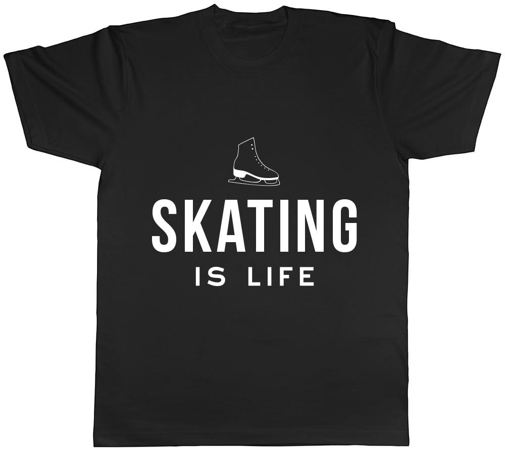 Ice Skating is Life Unisexs Unisexs Ladies TShirt Tee