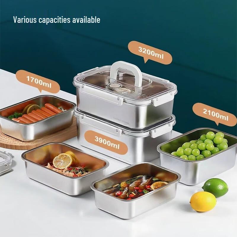 Portable 304 Stainless Steel Lunch Box