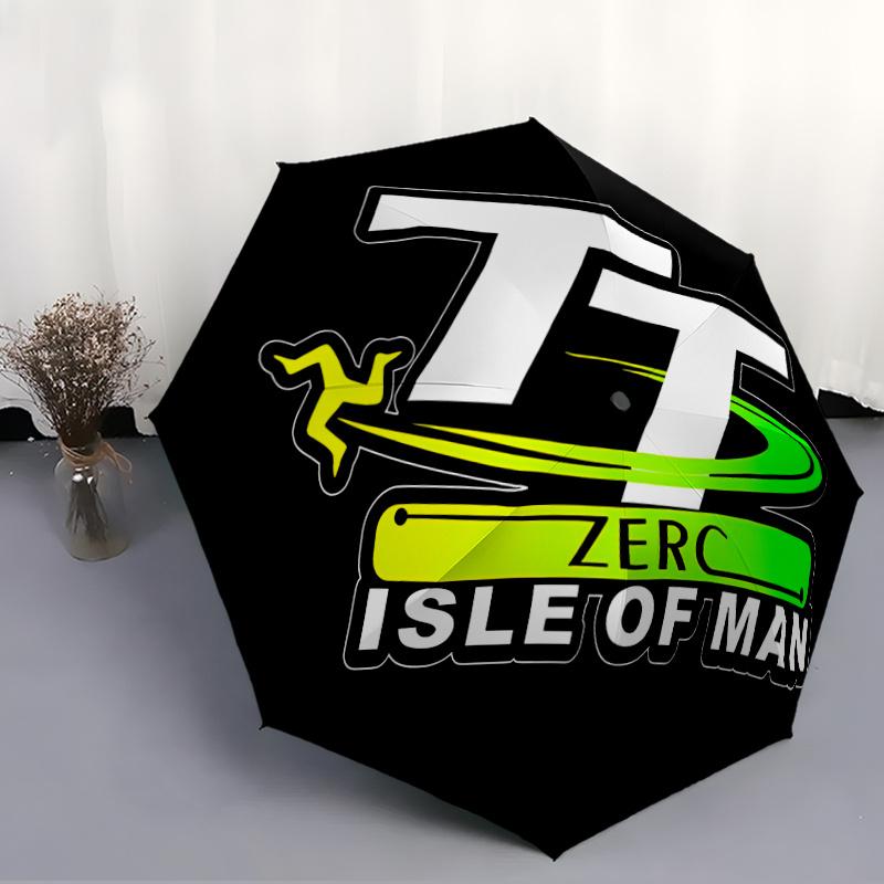 Tt Zerc Isle Of Man Automatic Opening And Closing Umbrella Cartoon Logo Design Portable And Foldable For All Seasons Traveldailysmall Luxuryoutdoor