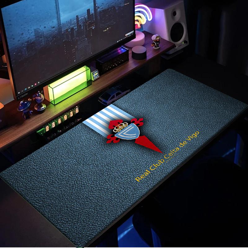 Celta Vigo Crest Glowing Mouse Pad, Rubber Base, Mouse Pad for Gamers and Office Use, Gaming Desk , Easy To Clean Mat Christmas fan gifts