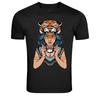 Tribal Warrior Girl Tiger Headdress Graphic T-Shirt