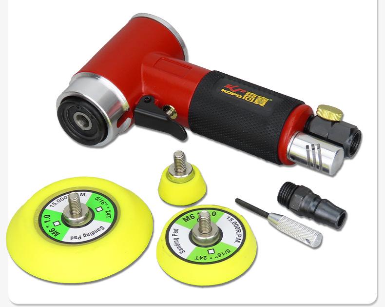 Gaobao Bent Shaft Pneumatic Sander & Polisher (2" & 3") - Air Powered Orbital Waxer & Grinder