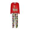 Zestaw piżamowy dla rodziny z nadrukiem świątecznym, ubrania domowe, zestaw rodzinny z długim rękawem, topem i spodniami