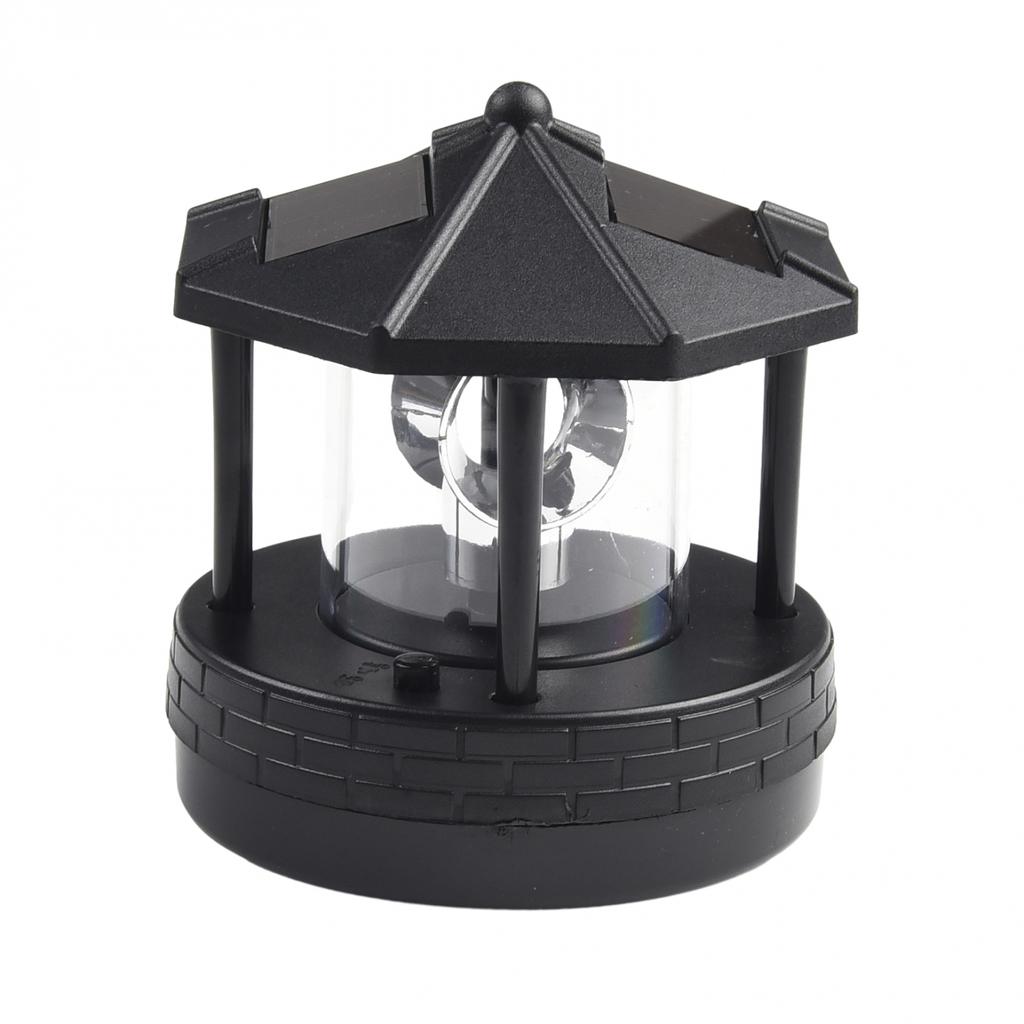 LED Solar Leuchtturm 360 Grad Deko Dekoration Rasenlicht