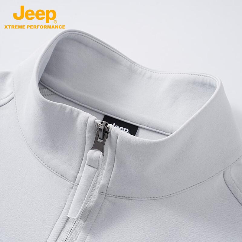 JEEP Men's Outdoor Half-Zip Stand Collar Sweatshirt