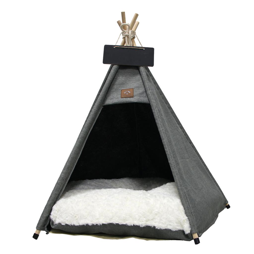 Removable and Washable Pet Tent with Mat and Pentagonal Pet Kennel for Cats and Dogs
