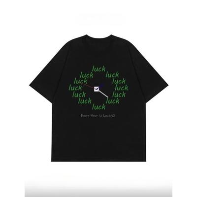 24 Hours Lucky Summer Fun Time Trend Men's and Women's T-Shirt Personality Trend Loose Casual Short Sleeve Top