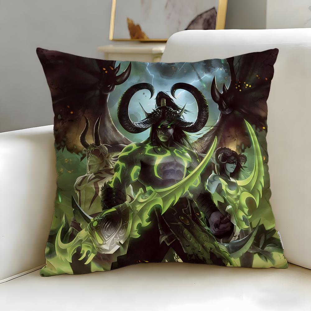 Klassisches Spiel Warcrafts of World WOW Kissenbezug Weich Leicht zu Waschen Kissenhülle Vielseitig für Sofa Bett Reise und Büro