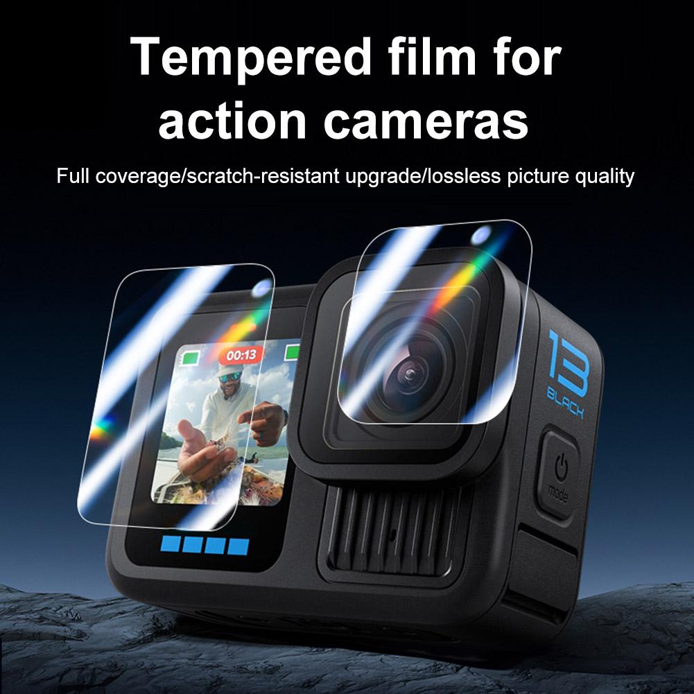 Tempered Glass Film Anti-scratch Screen Protector+Lens Protector+Front Screen Film for Go Pro Hero 13 Action Camera Accessories