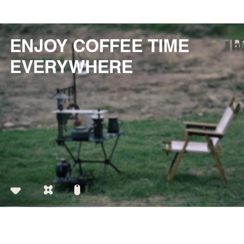 Outdoor Handgefertigtes Kaffeeset Camping Reise Hand Kurbel Bohnenmühle Begleitendes Outdoor Tragbares Auto Kaffee Geschenkbox Set