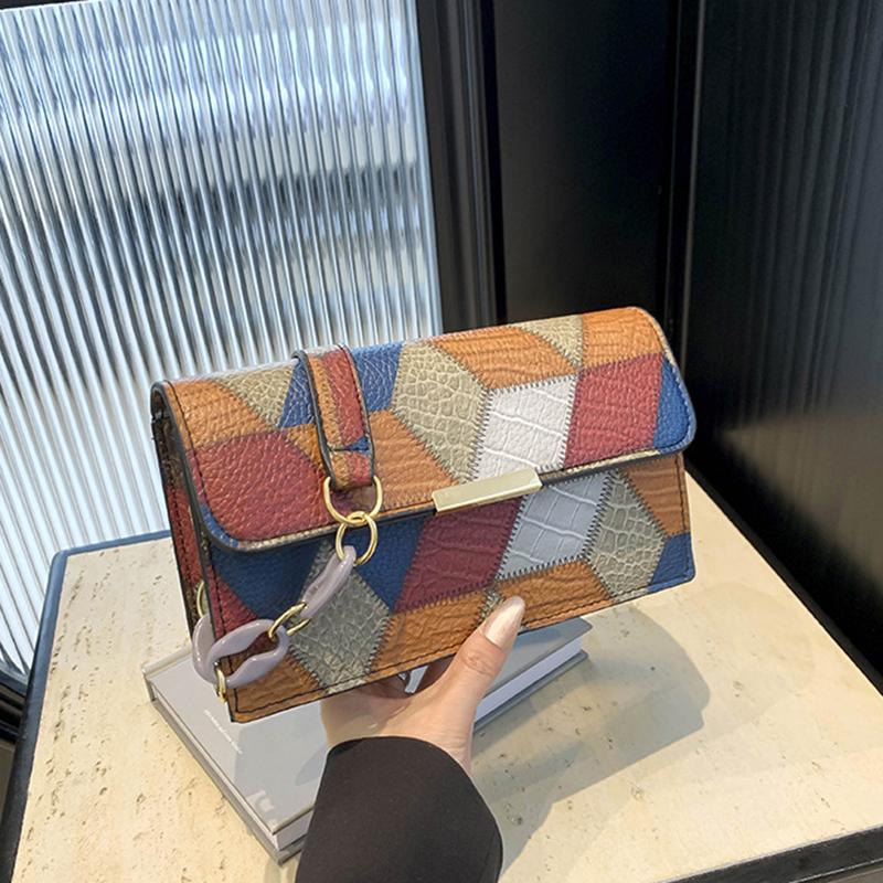 

Yogodlns Модная женская сумка, стильная квадратная сумка, универсальная сумка под мышкой, компактная сумка через плечо из искусственной кожи