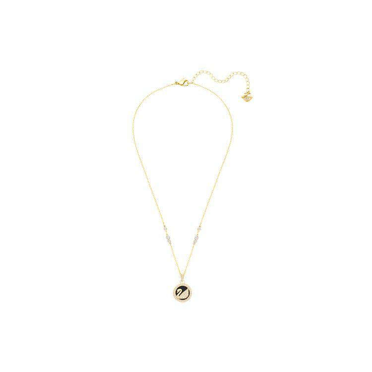 Swarovski Leather Swan Necklace Women Necklace Gold 5374919
